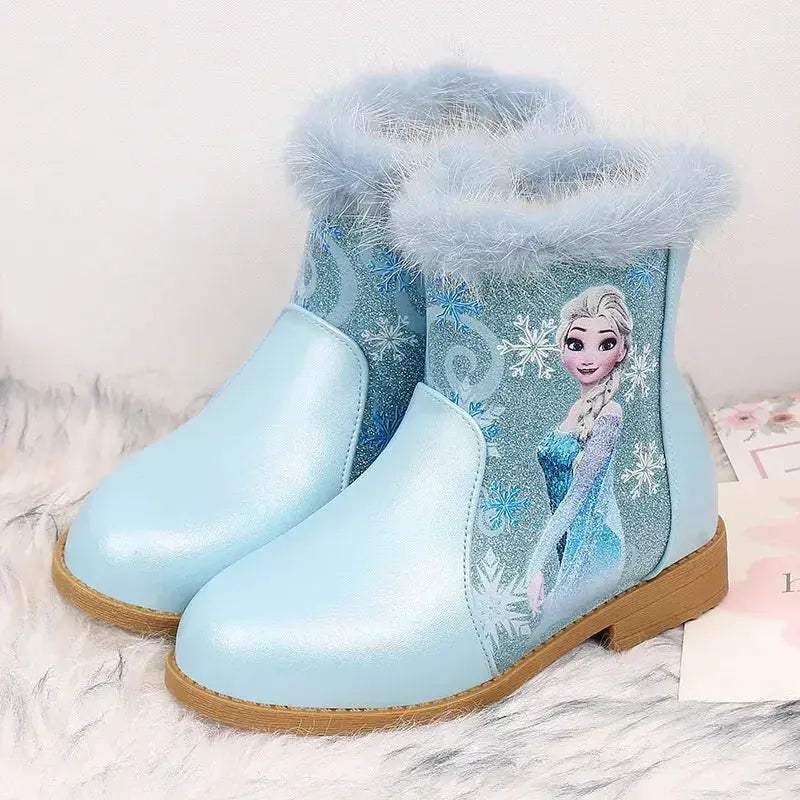 Disney Elsa Girls Winter Boots With Cozy Fur Lining - Image 6