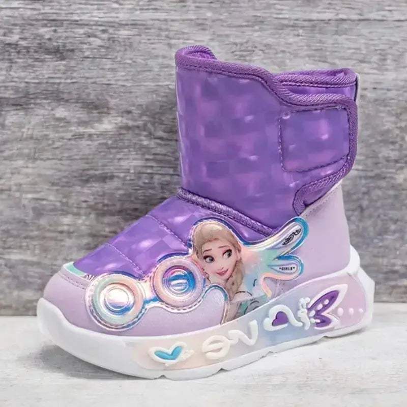 Disney Frozen Elsa Kids Snow Boots Waterproof Non Slip