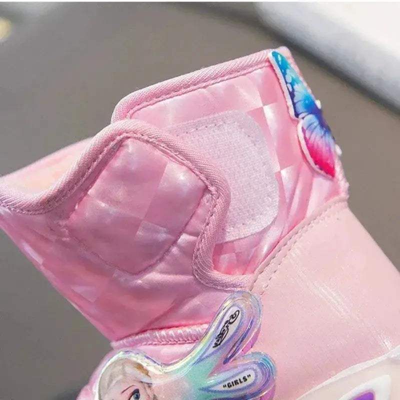Disney Frozen Elsa Kids Snow Boots Waterproof Non Slip - Image 6