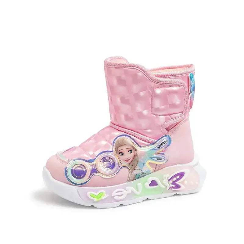 Disney Frozen Elsa Kids Snow Boots Waterproof Non Slip - Image 7