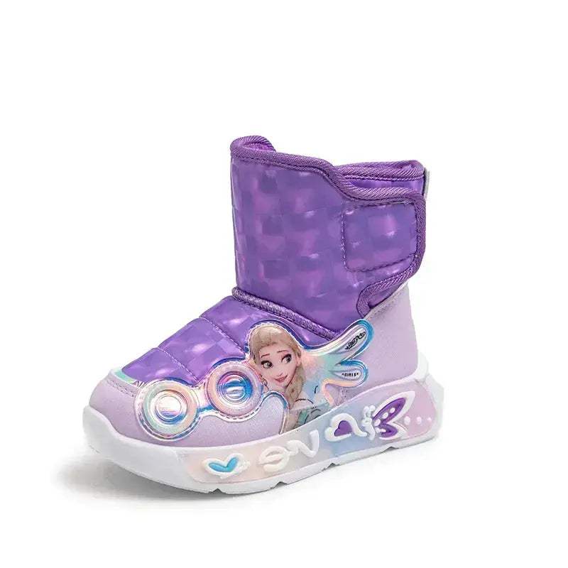 Disney Frozen Elsa Kids Snow Boots Waterproof Non Slip - Image 9