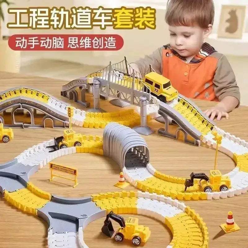 Disney Kids Diecast Car Track Set Puzzle Building Challenge