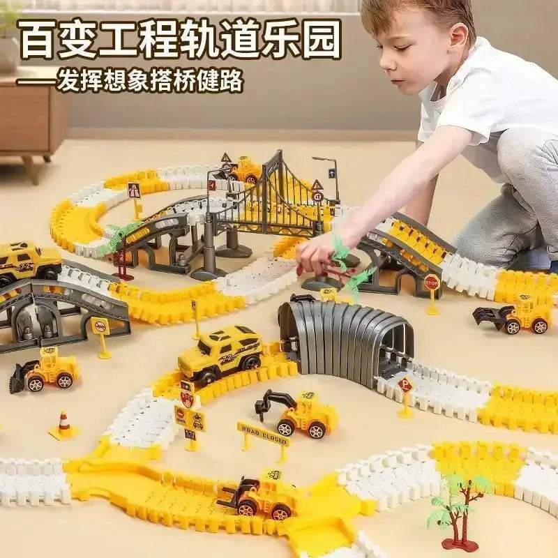 Disney Kids Diecast Car Track Set Puzzle Building Challenge - Image 2