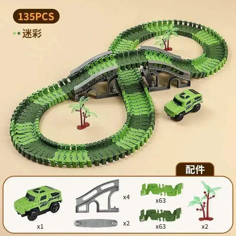 Disney Kids Diecast Car Track Set Puzzle Building Challenge - Image 6