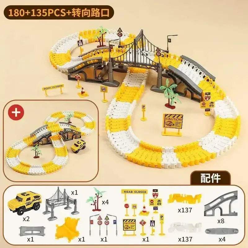 Disney Kids Diecast Car Track Set Puzzle Building Challenge - Image 8