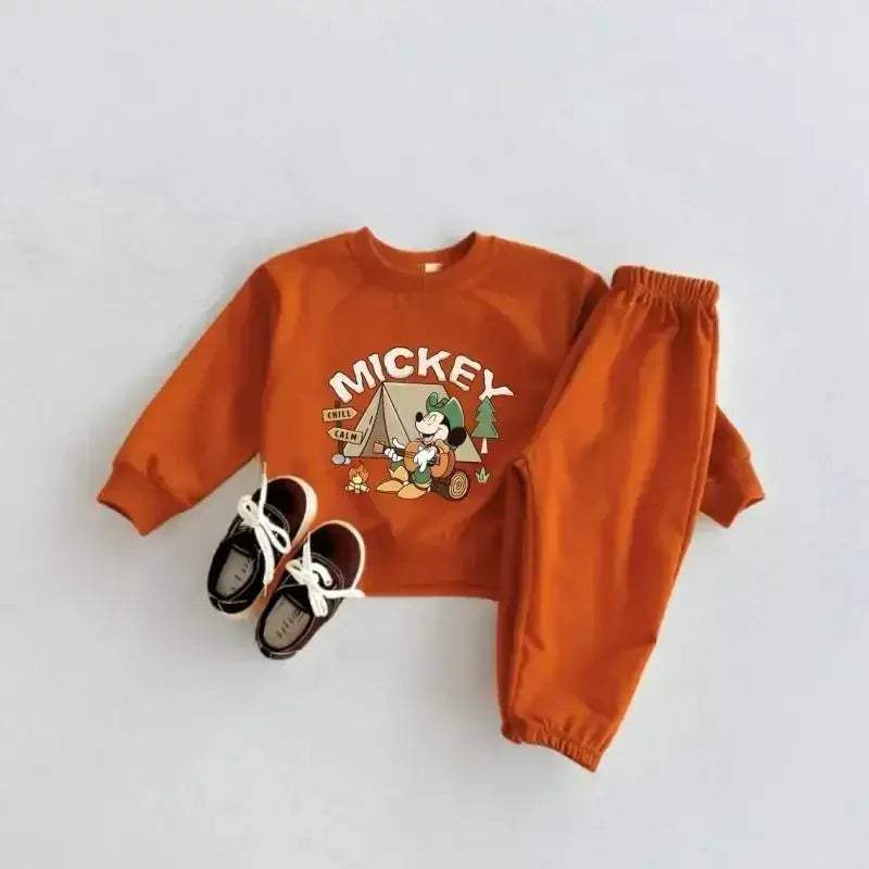 Disney Mickey 2pc Kids Hoodie Sweatshirt And Pants Set 1-3Y Cotton-Polyester - Image 2