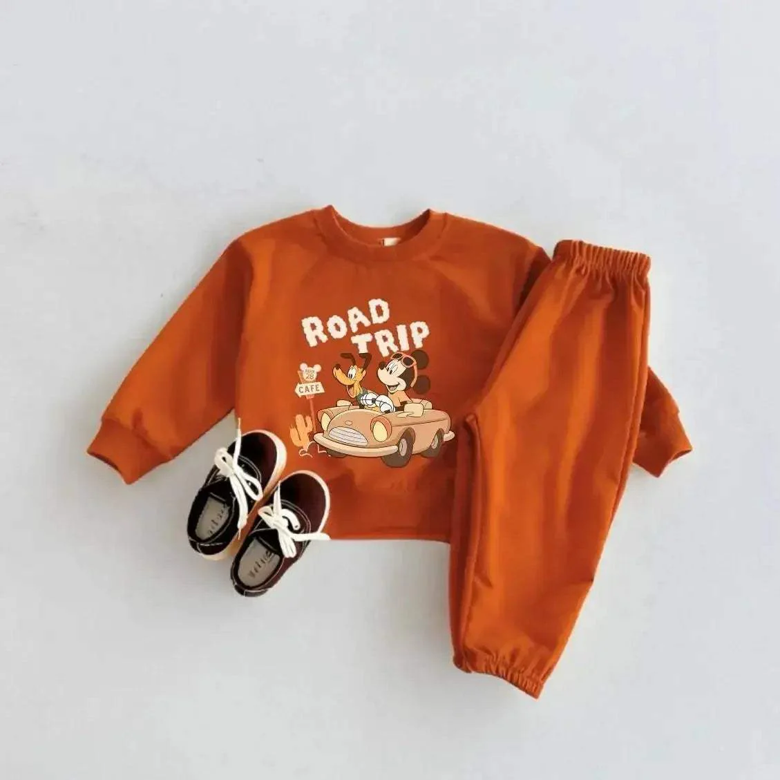 Disney Mickey 2pc Kids Hoodie Sweatshirt And Pants Set 1-3Y Cotton-Polyester - Image 4