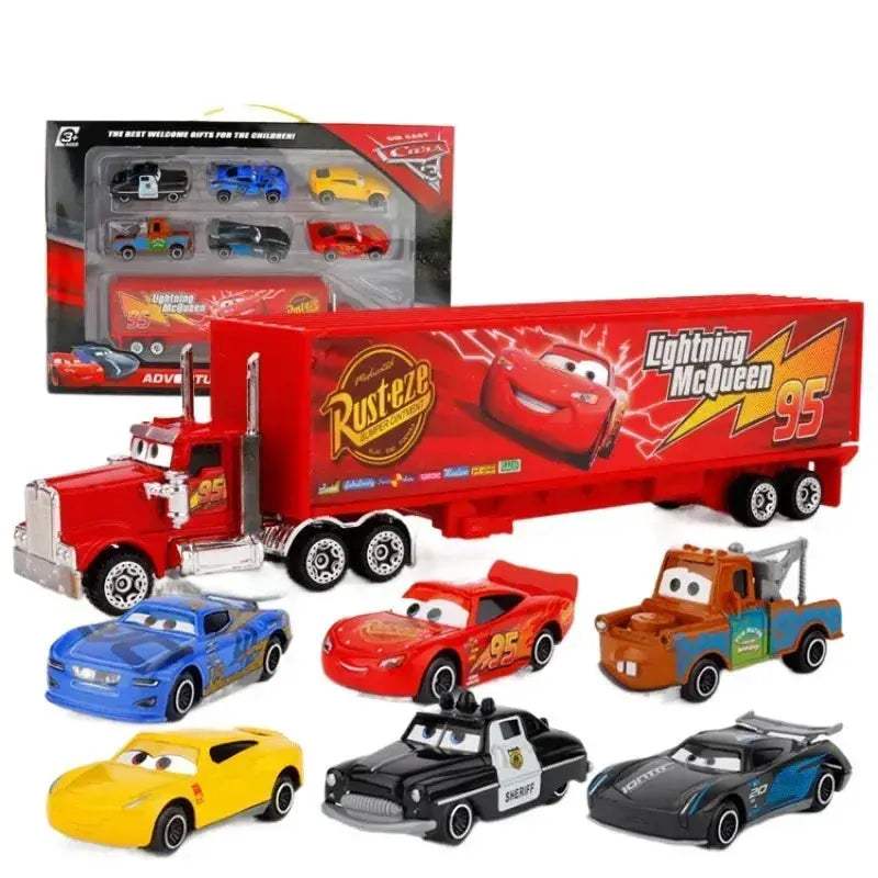 Disney Pixar Cars Pullback Toy Set With Lightning McQueen - Image 7