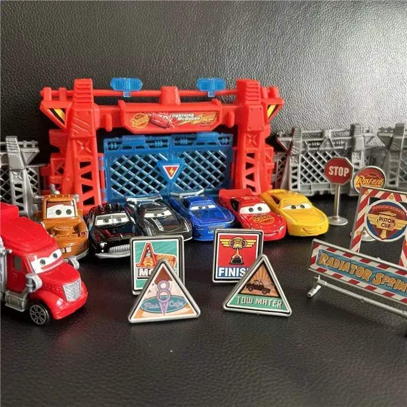 Disney Pixar Die Cast Cars Set With Race Track Playset - Image 6