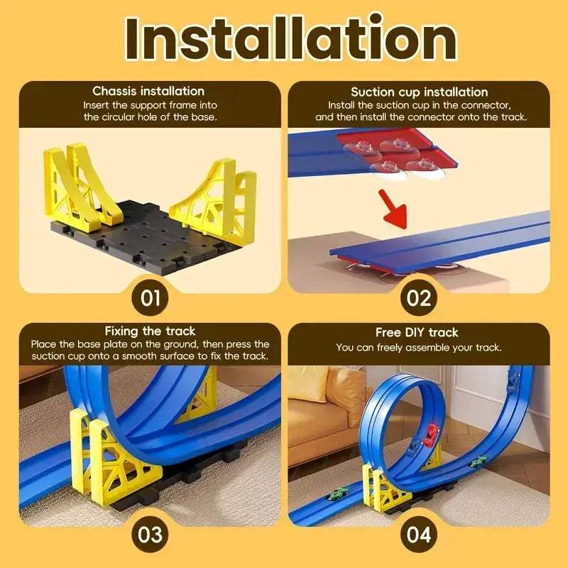 DIY Aluminum Track Car For Kids With Inertia Action - Image 3