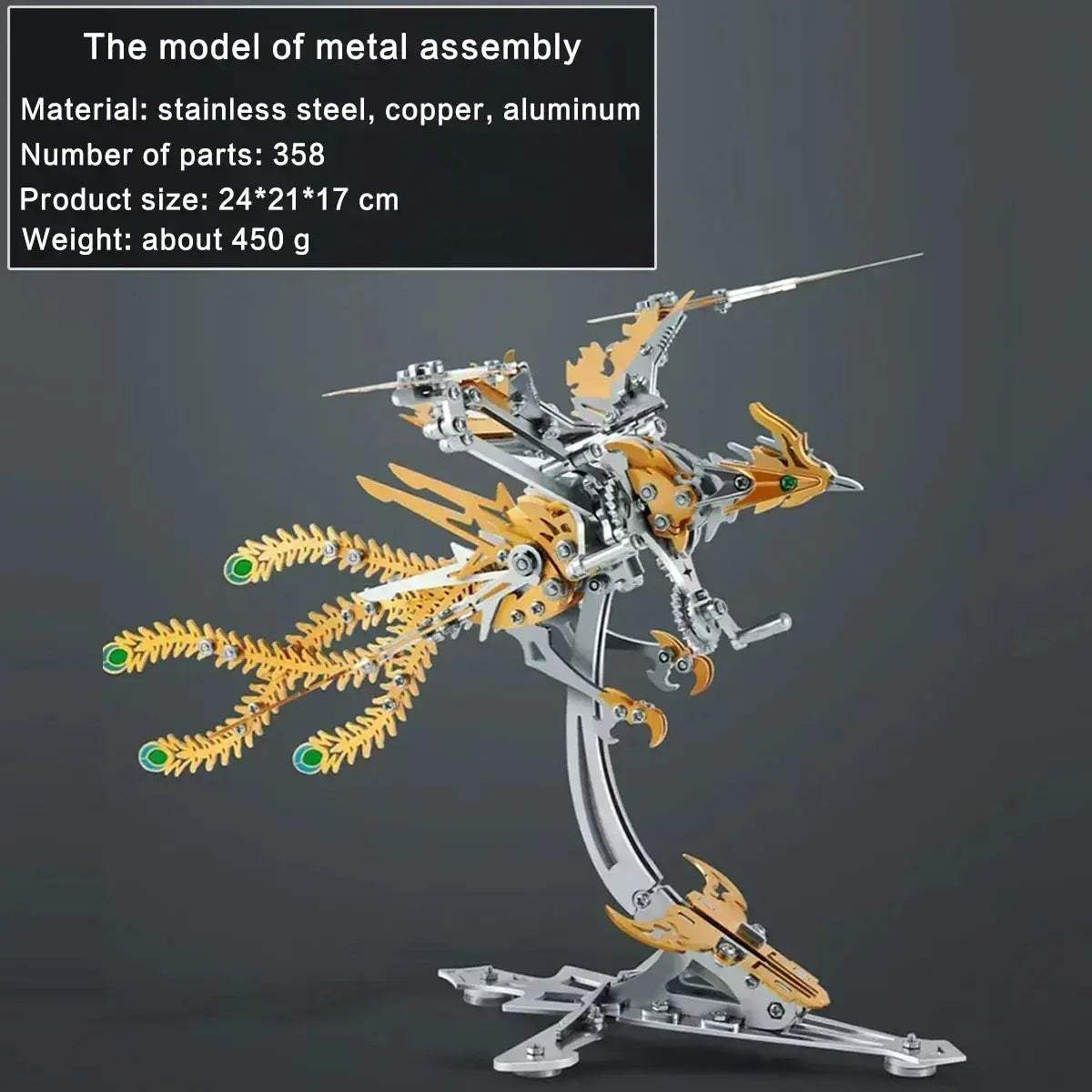 DIY 3D Metal Model Kit Mechanical Puzzle Gift for Teens - Image 26