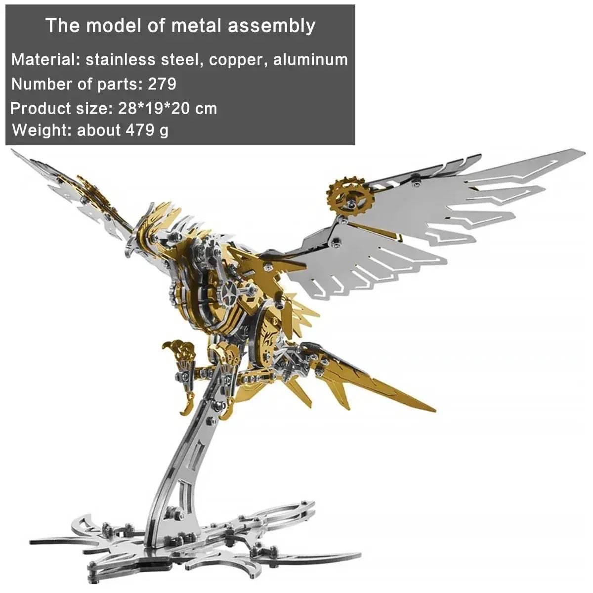 DIY 3D Metal Model Kit Mechanical Puzzle Gift for Teens - Image 8