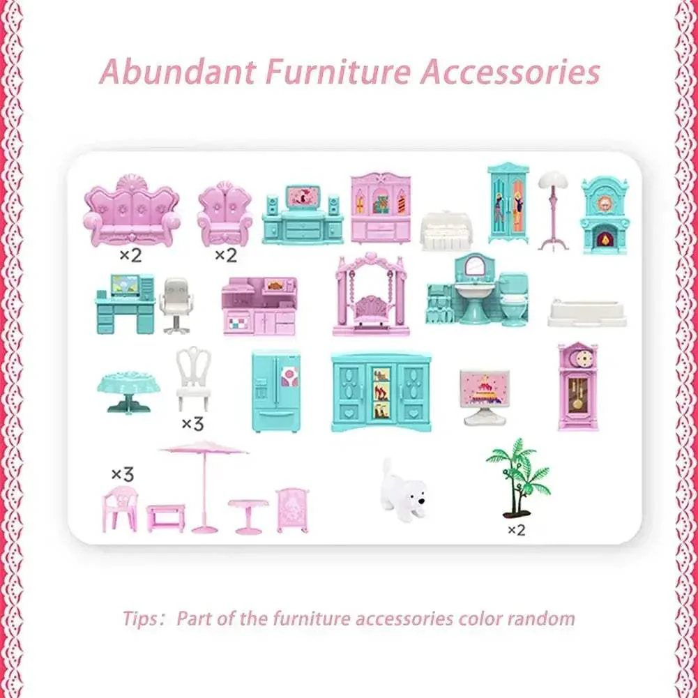 DIY Dollhouse Kit With 4 Dolls And Educational Accessories - Image 6