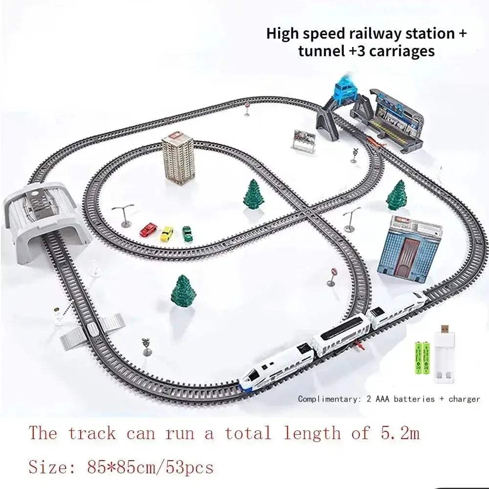 DIY Electric Train Set For Kids With Realistic Rail Tracks - Image 7