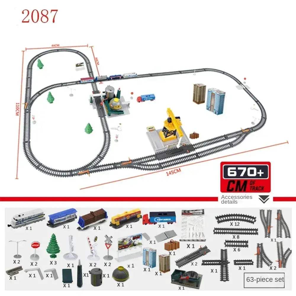 DIY Electric Train Set For Kids With Realistic Rail Tracks - Image 8