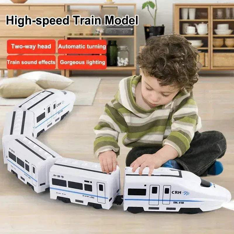 DIY High Speed Model Train Toy With Sound And Lights