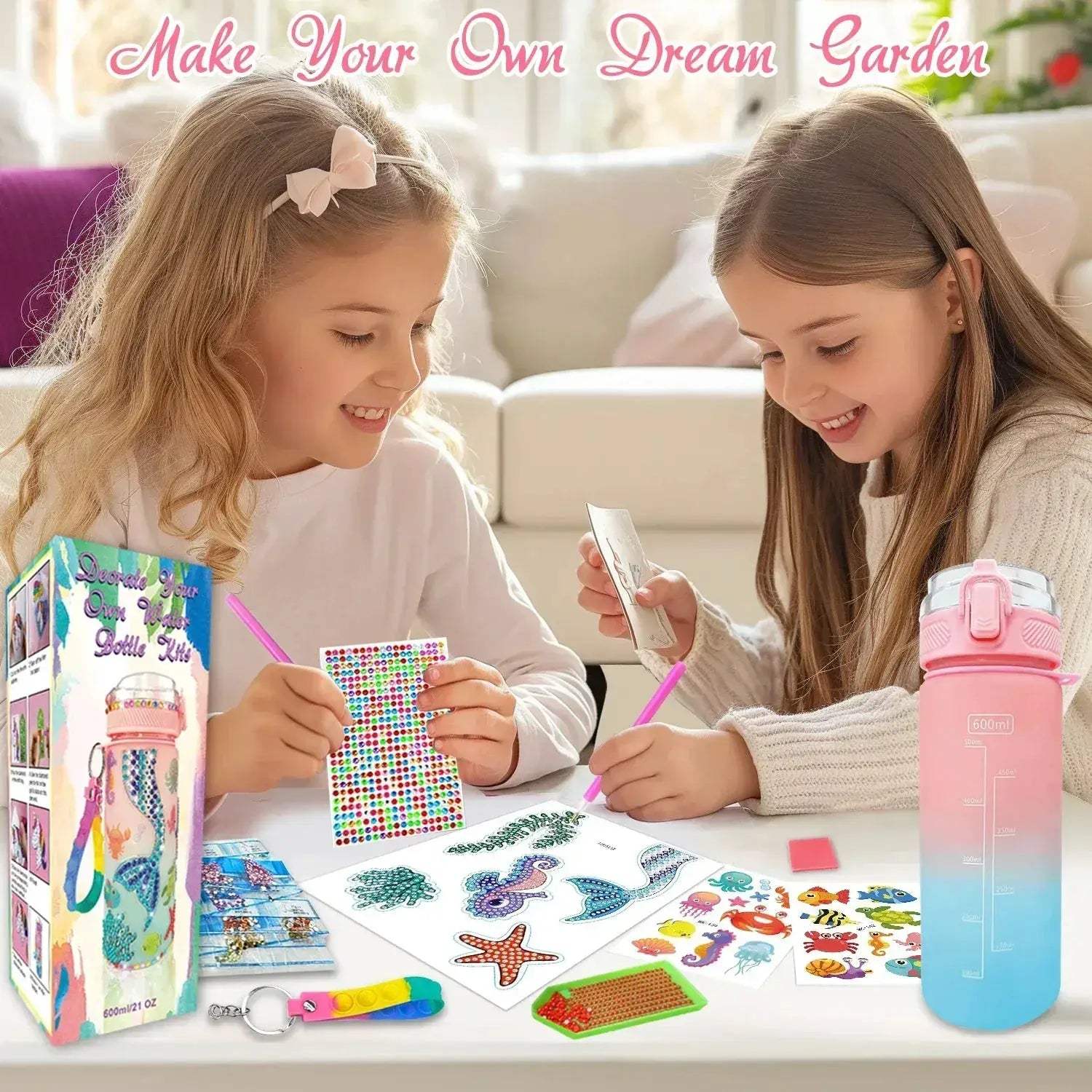Diy Mermaid Water Bottle Decorating Kit For Girls Creative - Image 2