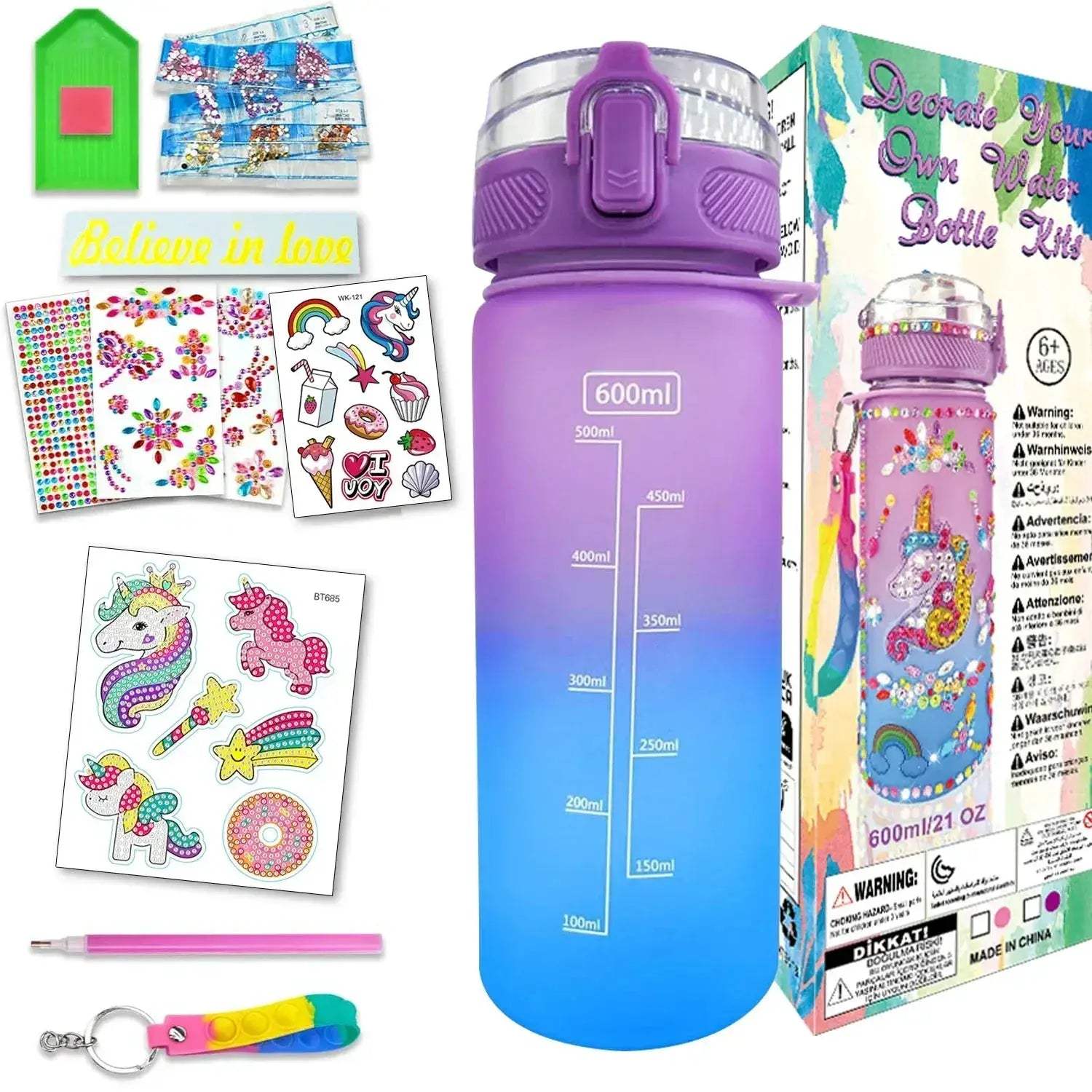 Diy Mermaid Water Bottle Decorating Kit For Girls Creative - Image 8