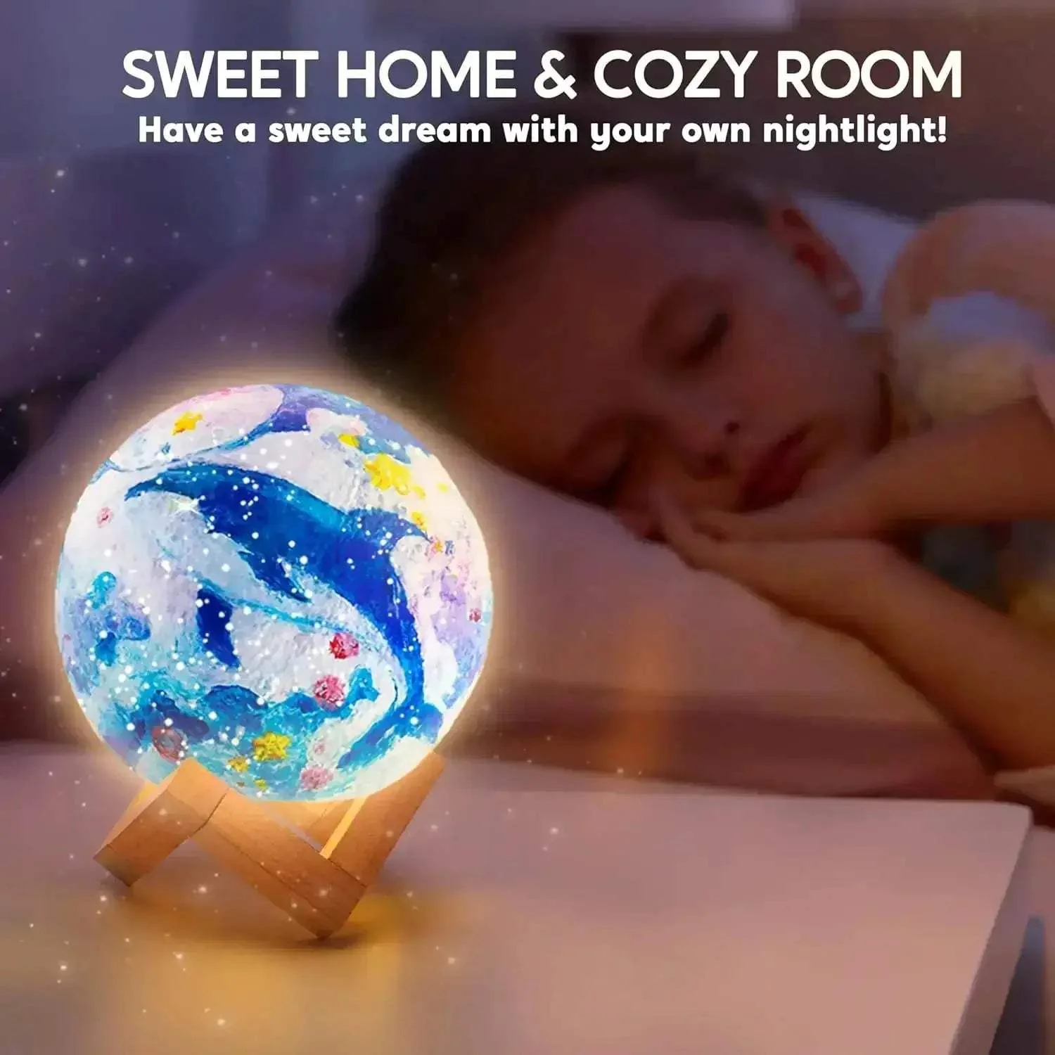 DIY Moon Night Light Kit for Kids Creative Paintable Moon - Image 4