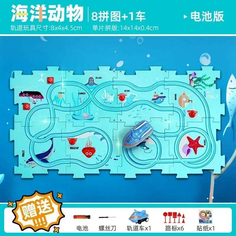 DIY Puzzle Track Car Kit For STEM Education And Play - Image 13