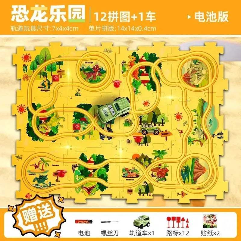 DIY Puzzle Track Car Kit For STEM Education And Play - Image 14