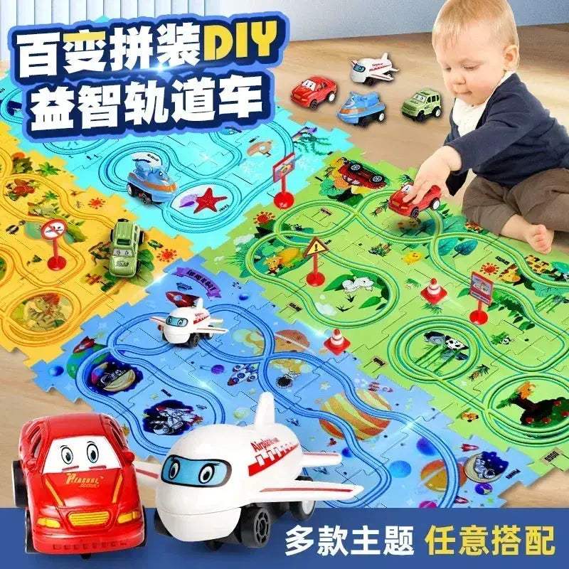 DIY Puzzle Track Car Kit For STEM Education And Play - Image 3