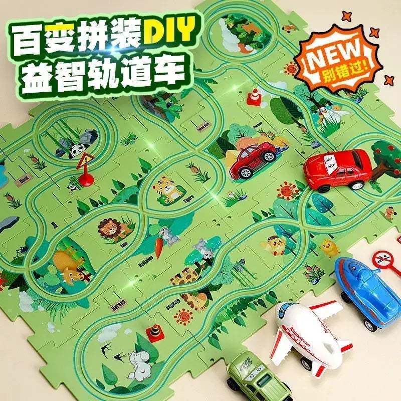 DIY Puzzle Track Car Kit For STEM Education And Play - Image 4