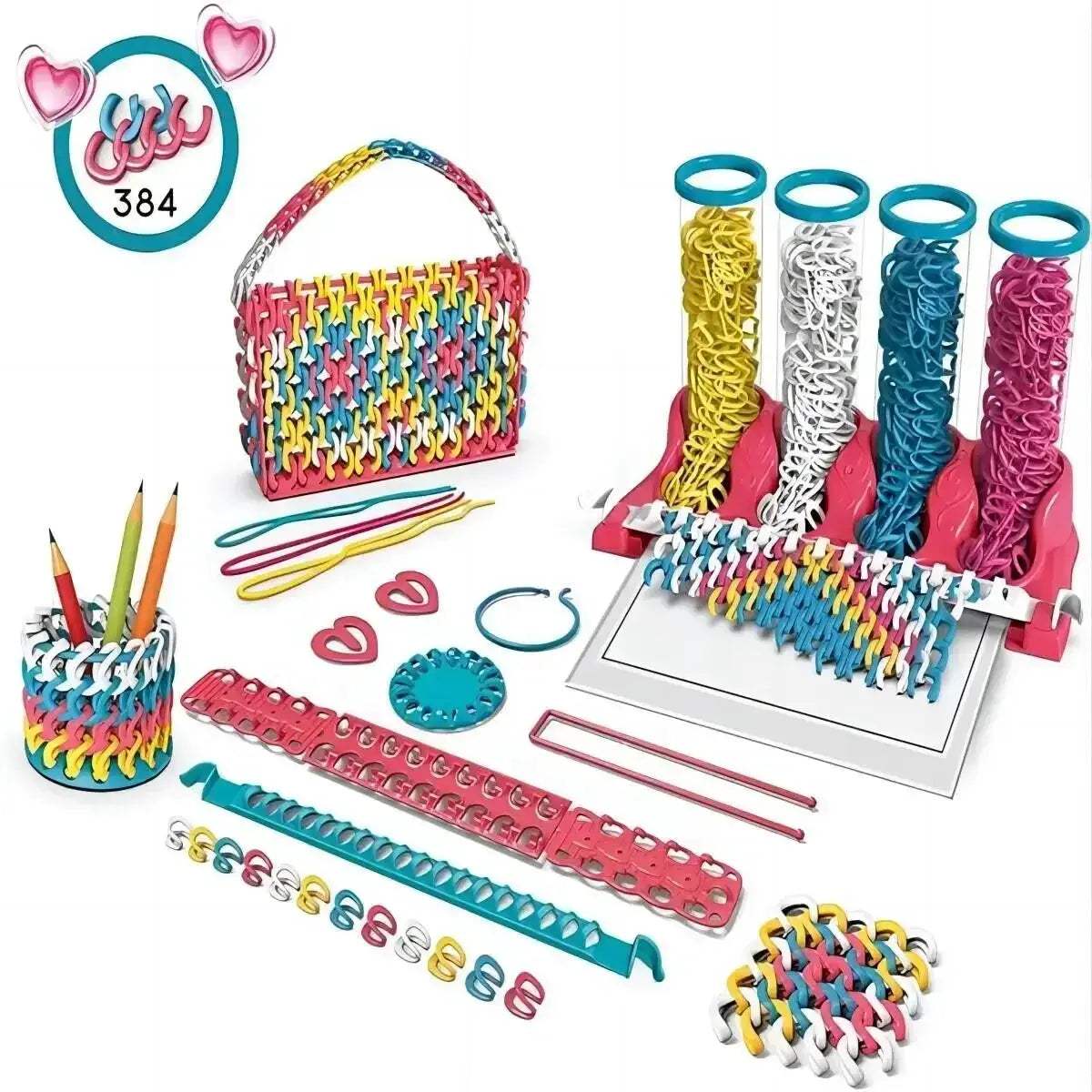 Kids DIY Ribbon Weaving Craft Kit for Creative Jewelry Making - Image 5