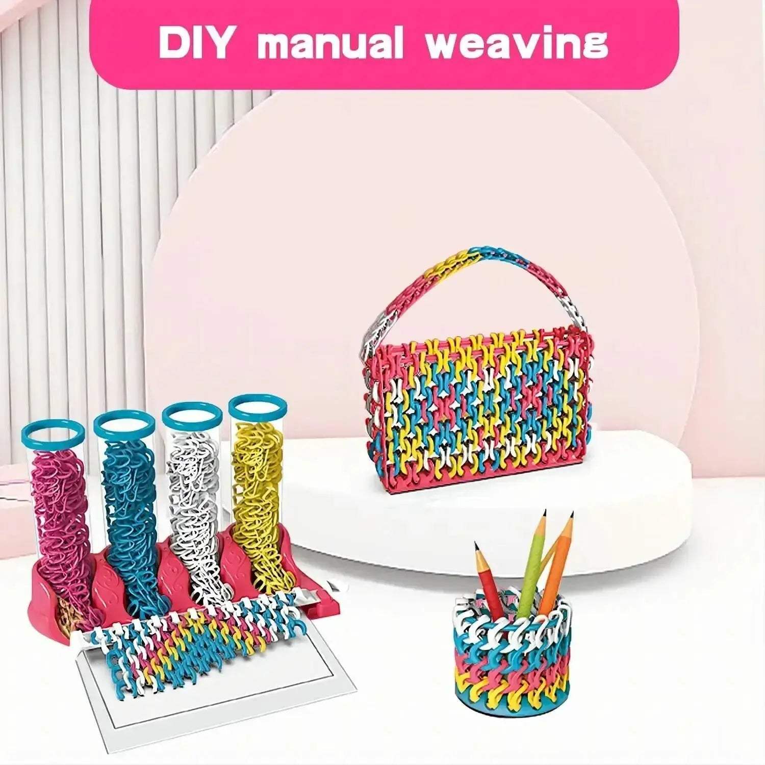 Kids DIY Ribbon Weaving Craft Kit for Creative Jewelry Making - Image 6