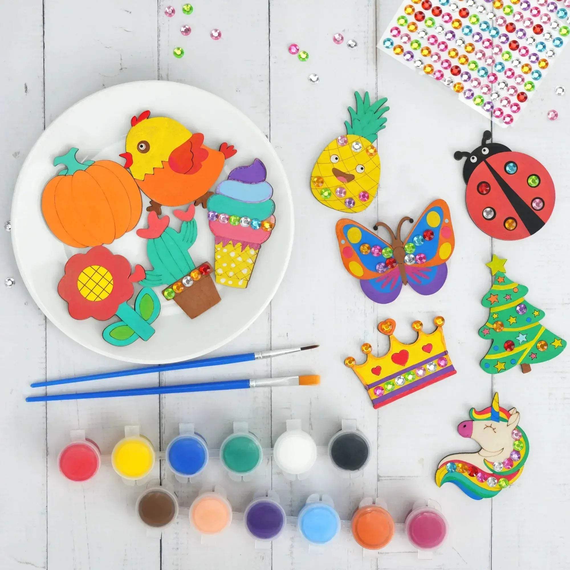 Diy Natural Wooden Magnets Craft Kit For Kids With Glow - Image 5