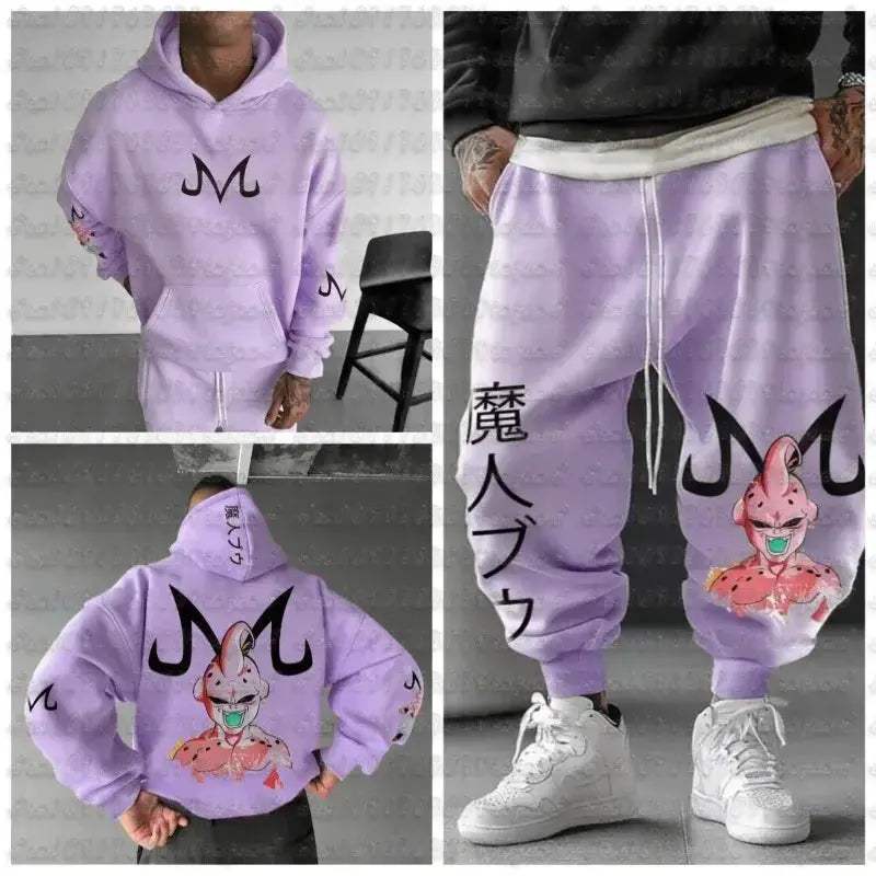 Dragon Ball Majin Buu Jogger Suit For Men Durable Comfort - Image 3