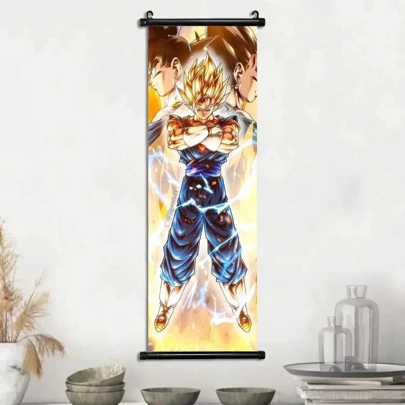 Dragon Ball Super Posters, Anime Wall Artwork Ultra Instinct Goku Vegeta Canvas Super Saiyan Hanging Scrolls Home Room Decor - Image 16