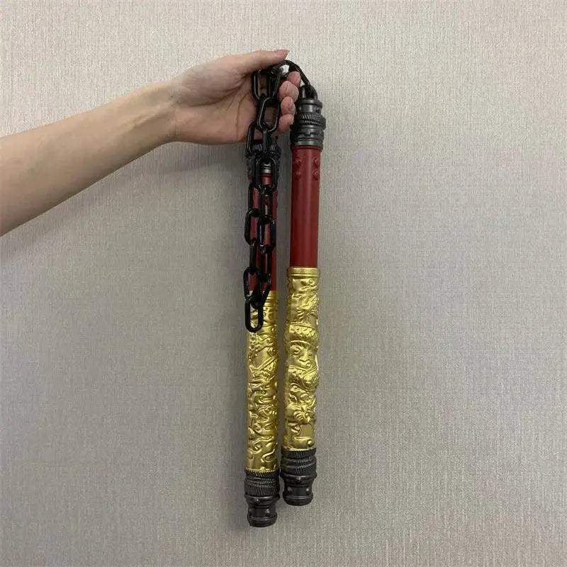 Dragon Double Nunchaku Rubber Prop PUBG Shenlong Cosplay Gift - Image 4
