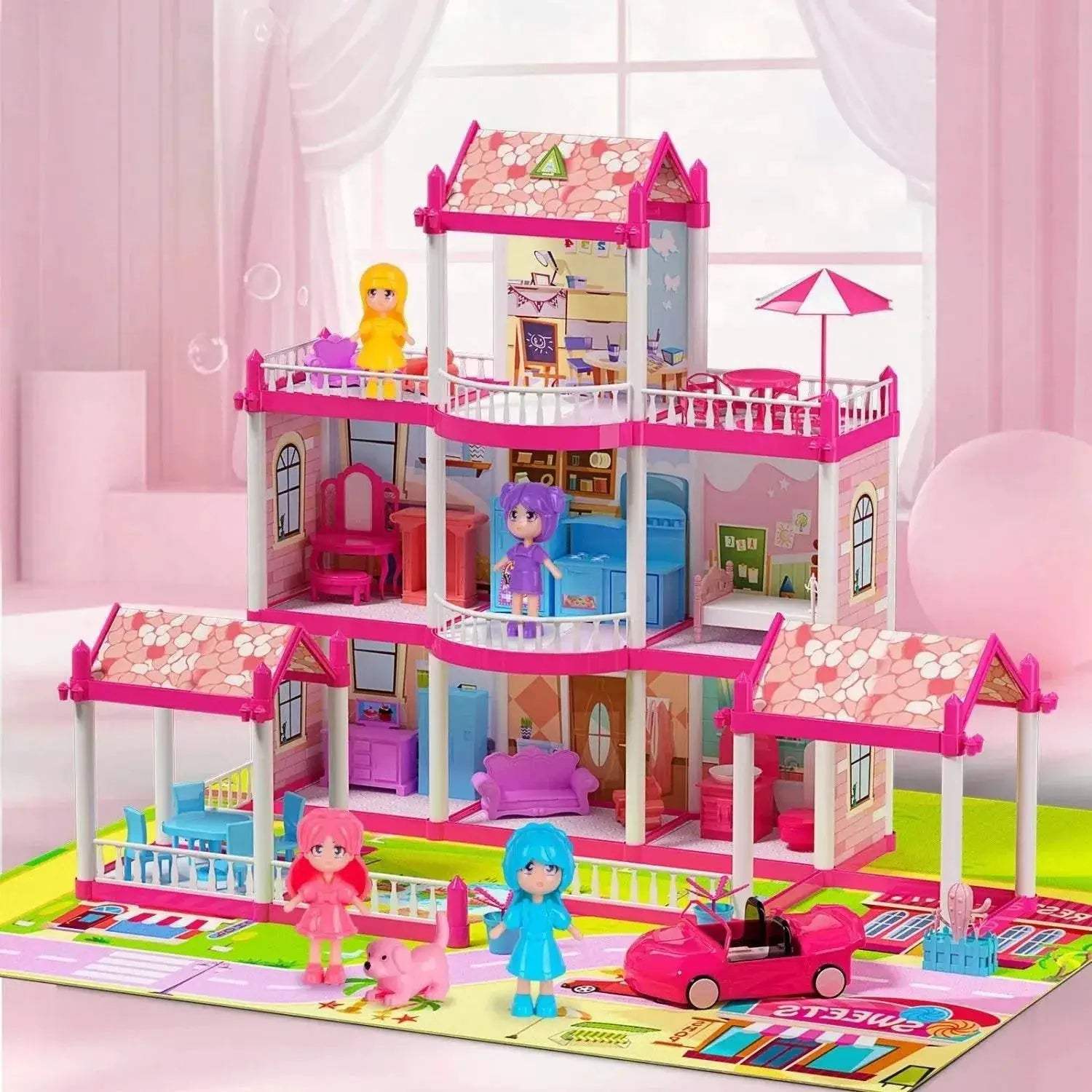 Dreamy Dollhouse With Lights For Girls 3 Plus Years - Image 2