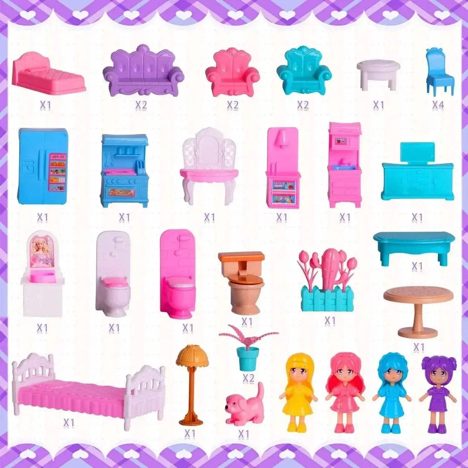 Dreamy Dollhouse With Lights For Girls 3 Plus Years - Image 3
