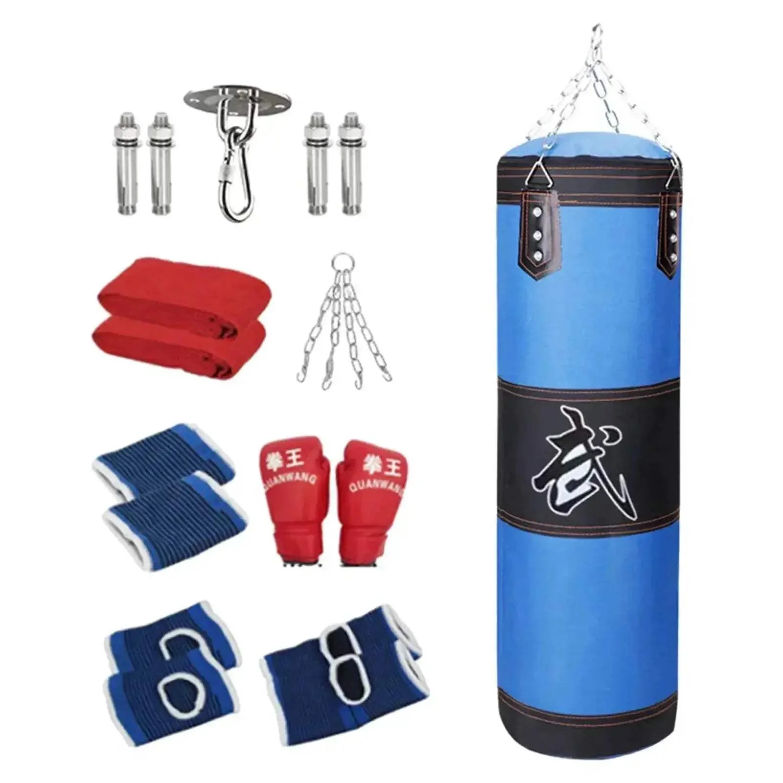 Durable Boxing Bag Unfilled With Gloves For Kids Home Gym - Image 7