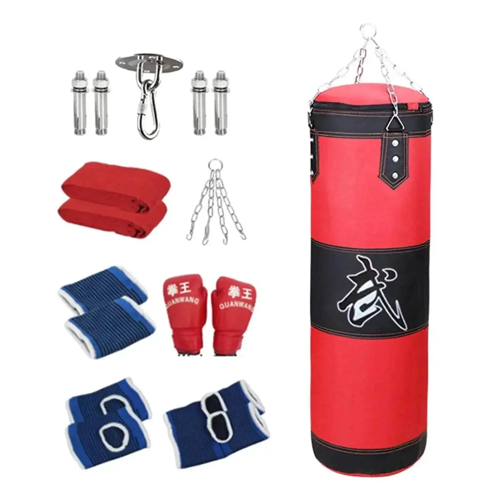 Durable Boxing Bag Unfilled With Gloves For Kids Home Gym - Image 8