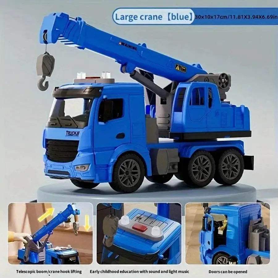 Durable Crane Truck Toy With Lights And Sounds For Kids - Image 4