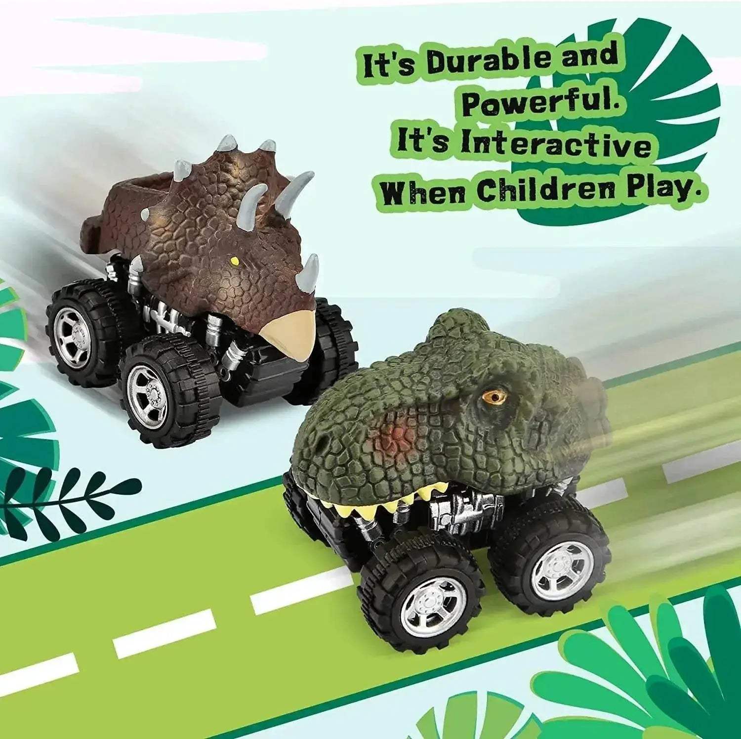 Durable Dinosaur Toys Pull Back Cars For Kids And Toddlers - Image 4