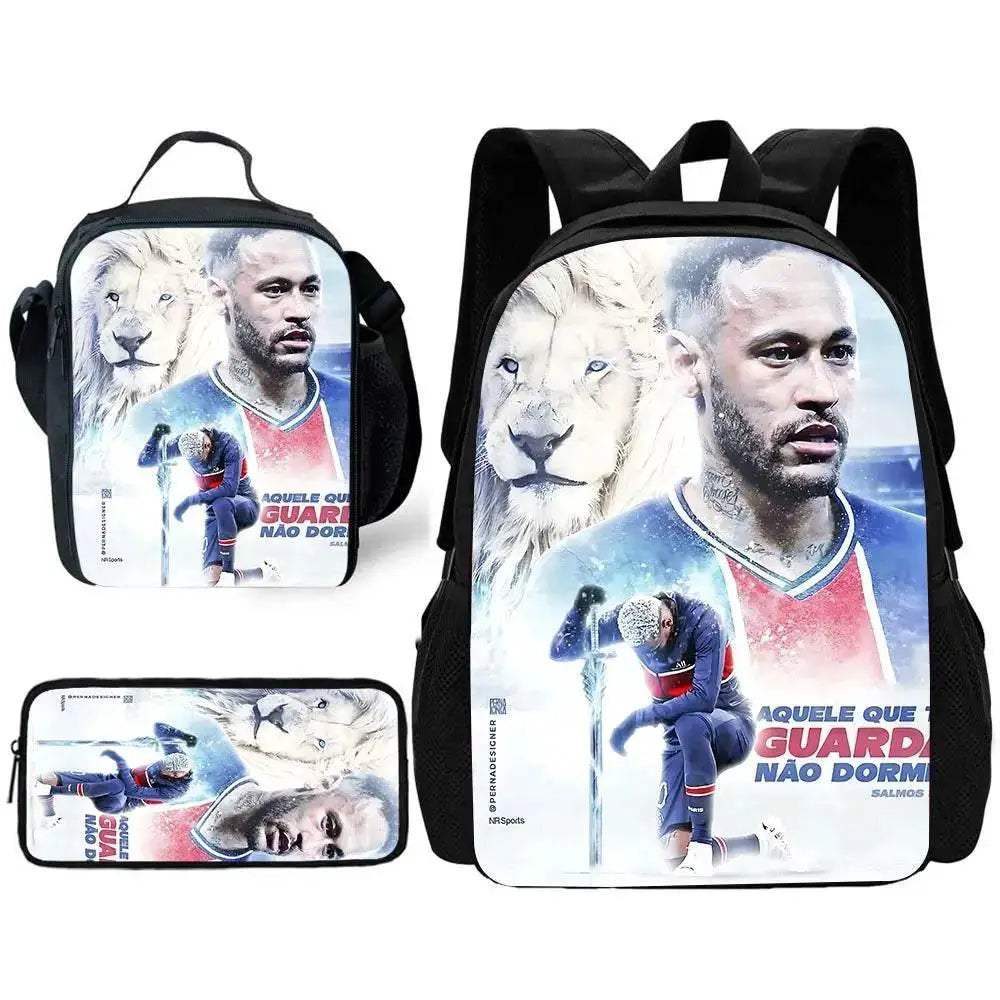 Durable School Backpack Football Themed With Lunch Bags And Pencil Bags For Boys And Girls - Image 21