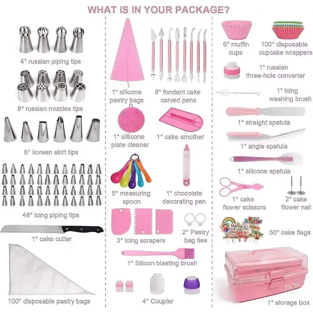 Eco Friendly Cake Decorating Set With 66 Piping Tips - Image 2