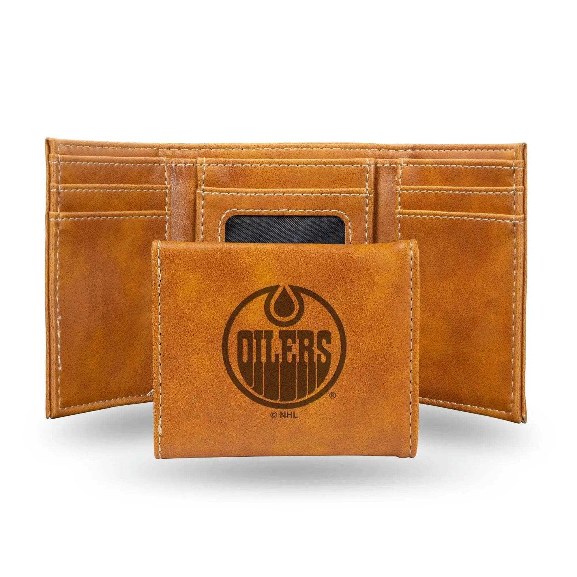 Edmonton Oilers Trifold Wallet Laser Engraved Gift