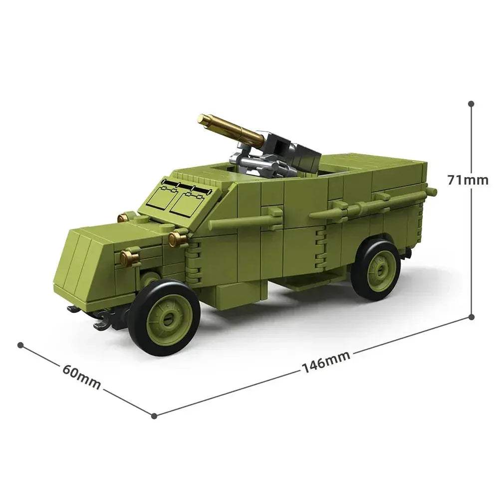 Educational Building Block Set World War I Heavy Tank Mk V A7V Model Lego Compatible For Children - Image 9