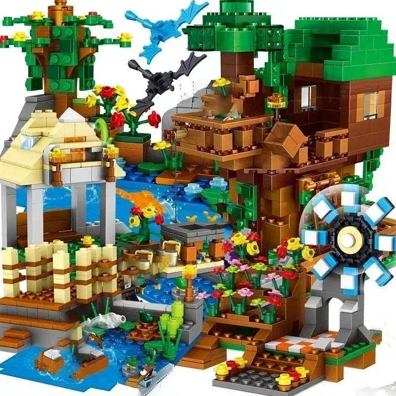Educational Minecraft Compatible Building Blocks With Elevator And Figures - Image 10