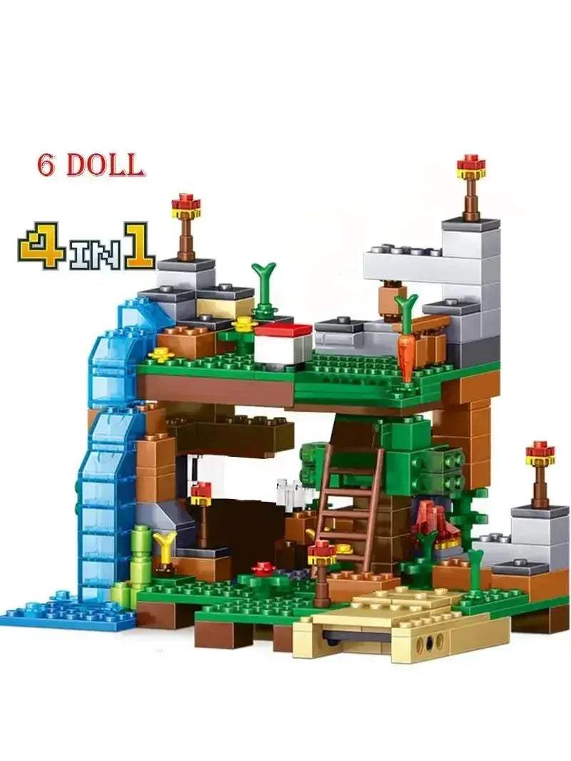 Educational Minecraft Compatible Building Blocks With Elevator And Figures - Image 6
