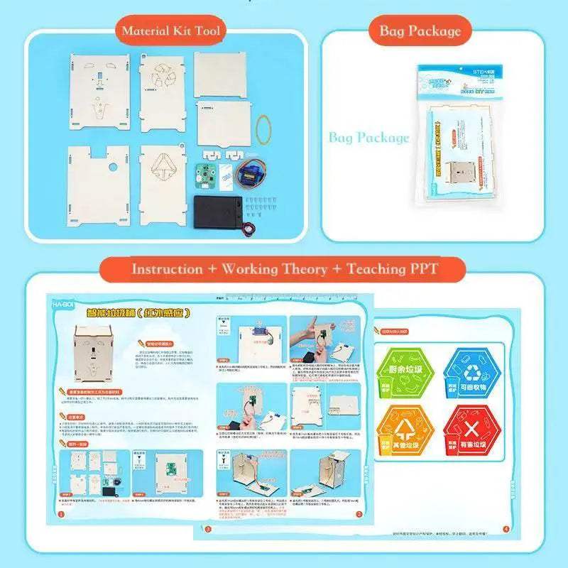 Educational STEM Kit For Kids Automatic Dustbin Home School - Image 5
