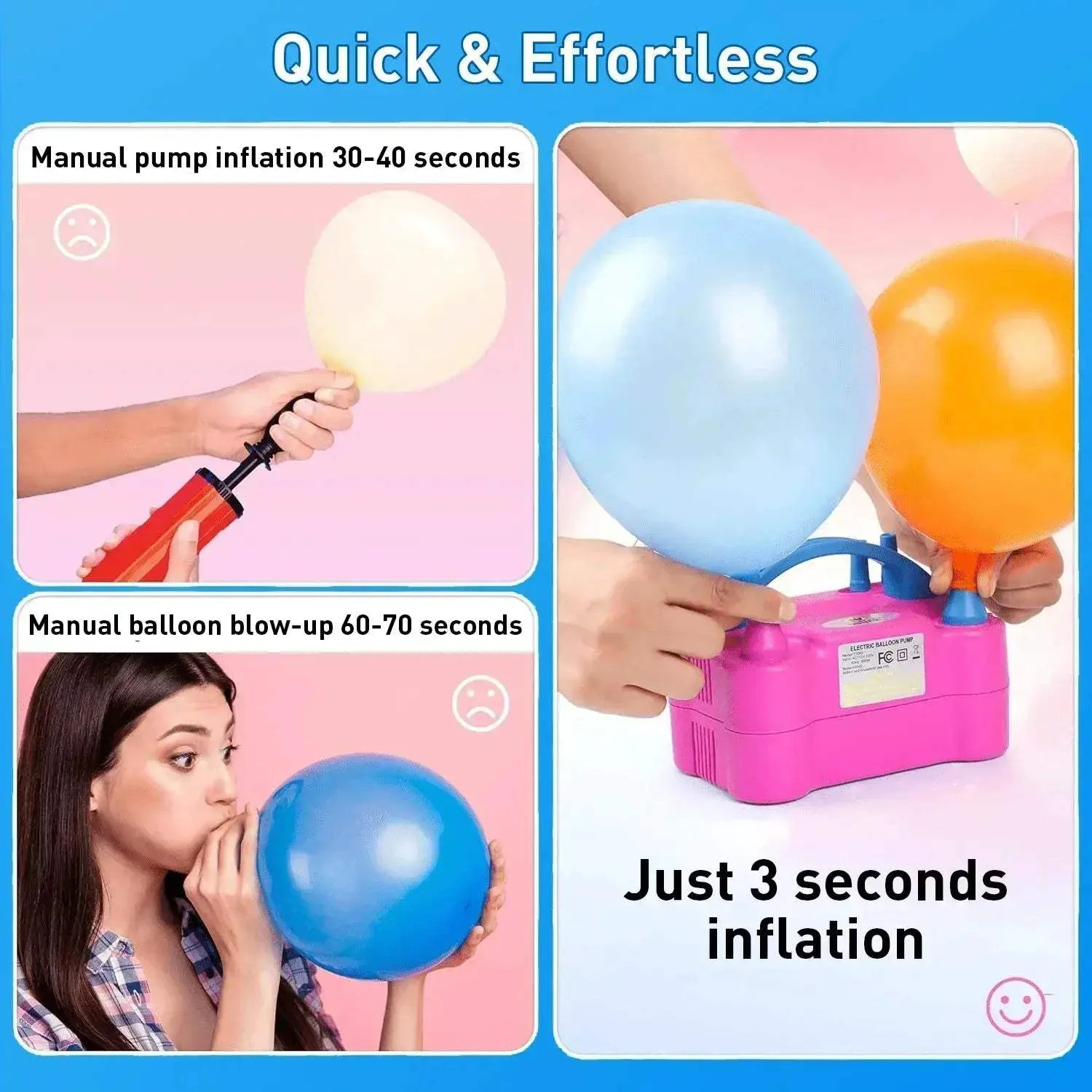 Electric Balloon Pump 600W Portable For Quick Balloon Inflation - Image 3