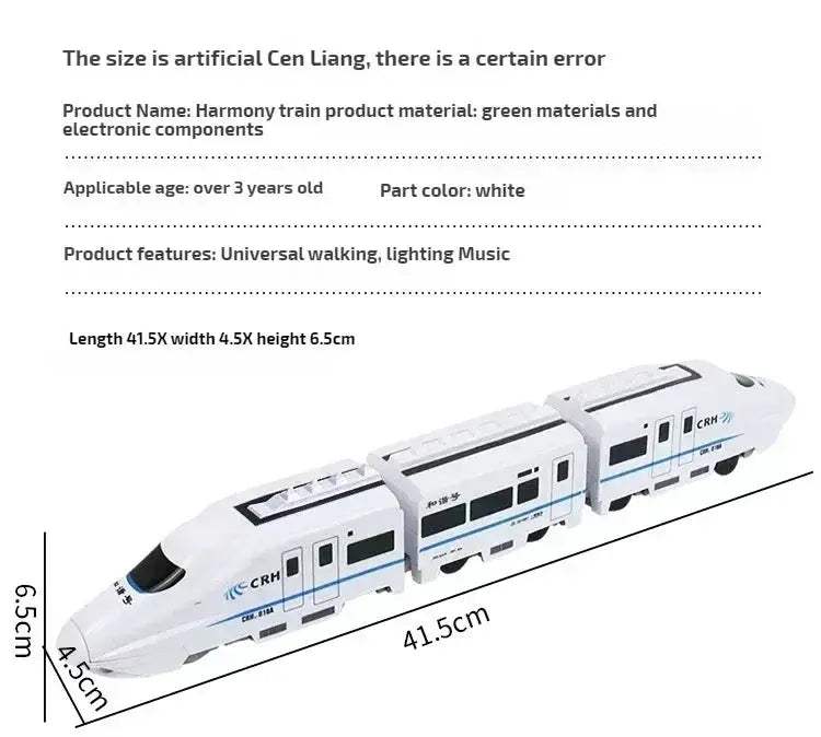 Electric Diecast Toy Train With Sound Light And Music - Image 4