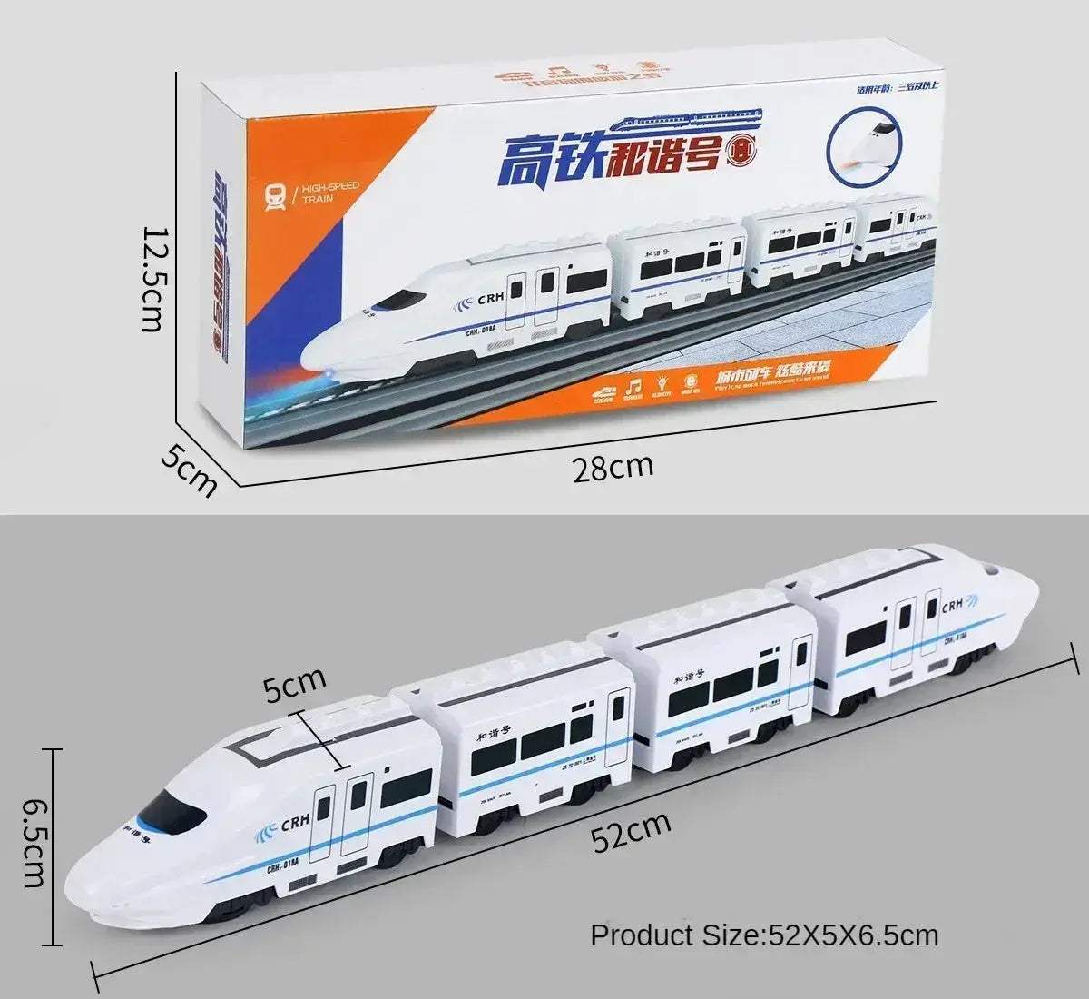 Electric Diecast Toy Train With Sound Light And Music - Image 6