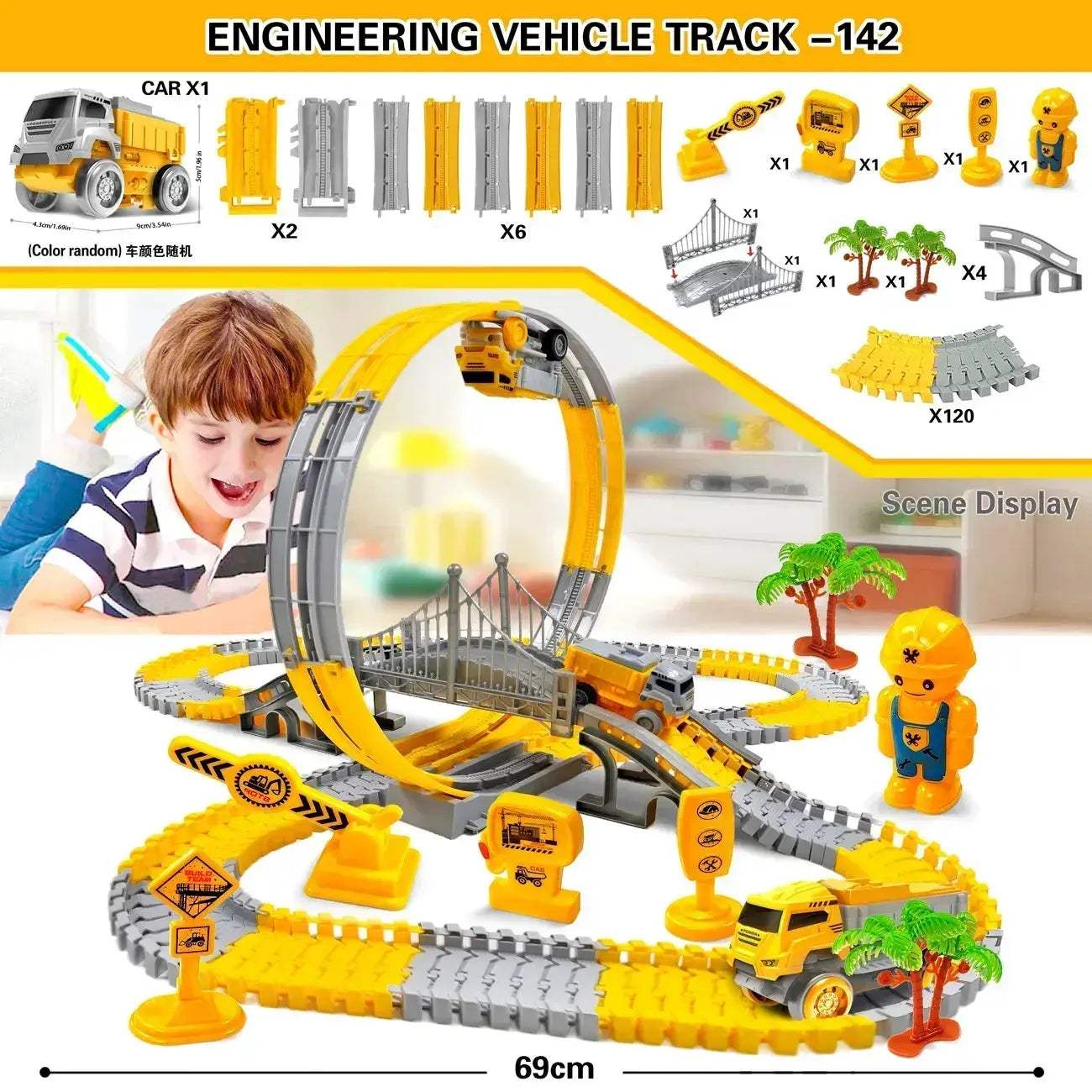 Electric Rail Car Toy With Flexible Track For Kids - Image 12